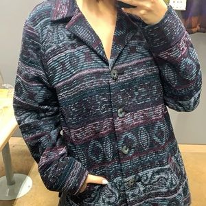 vintage shirt/jacket jewel toned oversized | L